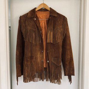 Suede Fringe Vintage Western Jkt